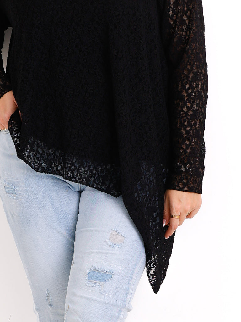 Shirt mit Spitze ROMY.S Curvy One Size 42-46