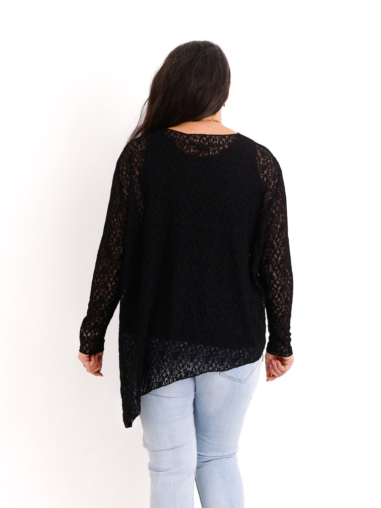 Shirt mit Spitze ROMY.S Curvy One Size 42-46