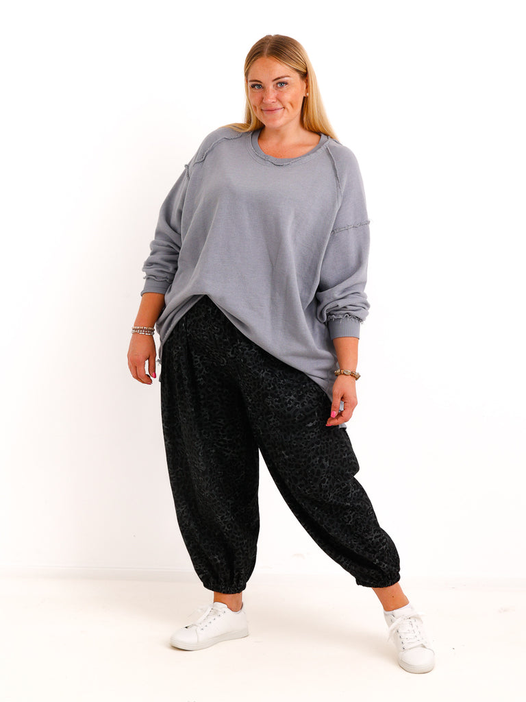 Curvy  Ballonhose TAVELL– Leo-Look mit lässiger Ballon-Silhouette – Gr. 46–56