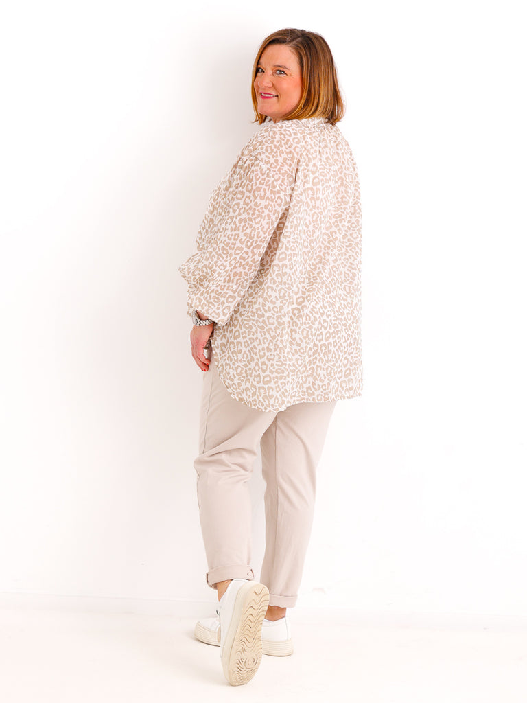 Oversize Leo-Blusenshirt PAMY.S – Luftige Baumwolle – Gr. 36-44