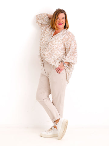 Oversize Leo-Blusenshirt PAMY.S – Luftige Baumwolle – Gr. 36-44