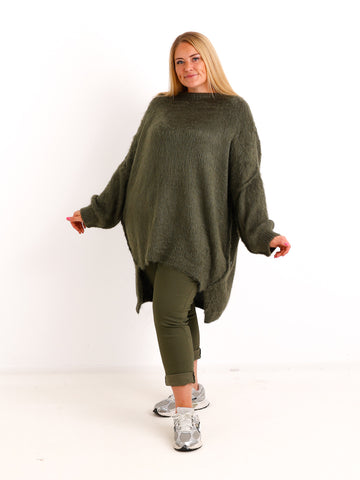 Curvy Pullover VALURA – Extra langer Oversize-Schnitt mit Inside-Out-Nähten – Gr. 48-58