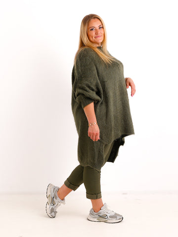 Curvy Pullover VALURA – Extra langer Oversize-Schnitt mit Inside-Out-Nähten – Gr. 48-58