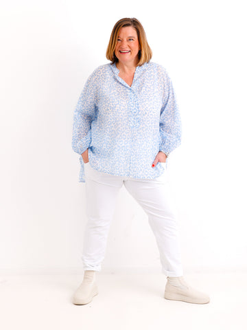 Oversize Leo-Blusenshirt PAMY.S – Luftige Baumwolle – Gr. 36-44