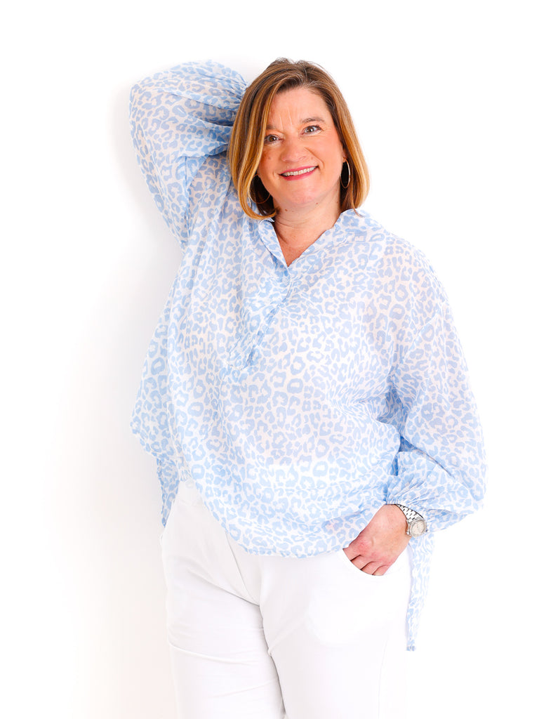 Oversize Leo-Blusenshirt PAMY.S – Luftige Baumwolle – Gr. 36-44