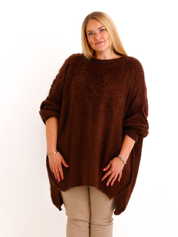 Curvy Pullover VALURA – Extra langer Oversize-Schnitt mit Inside-Out-Nähten – Gr. 48-58