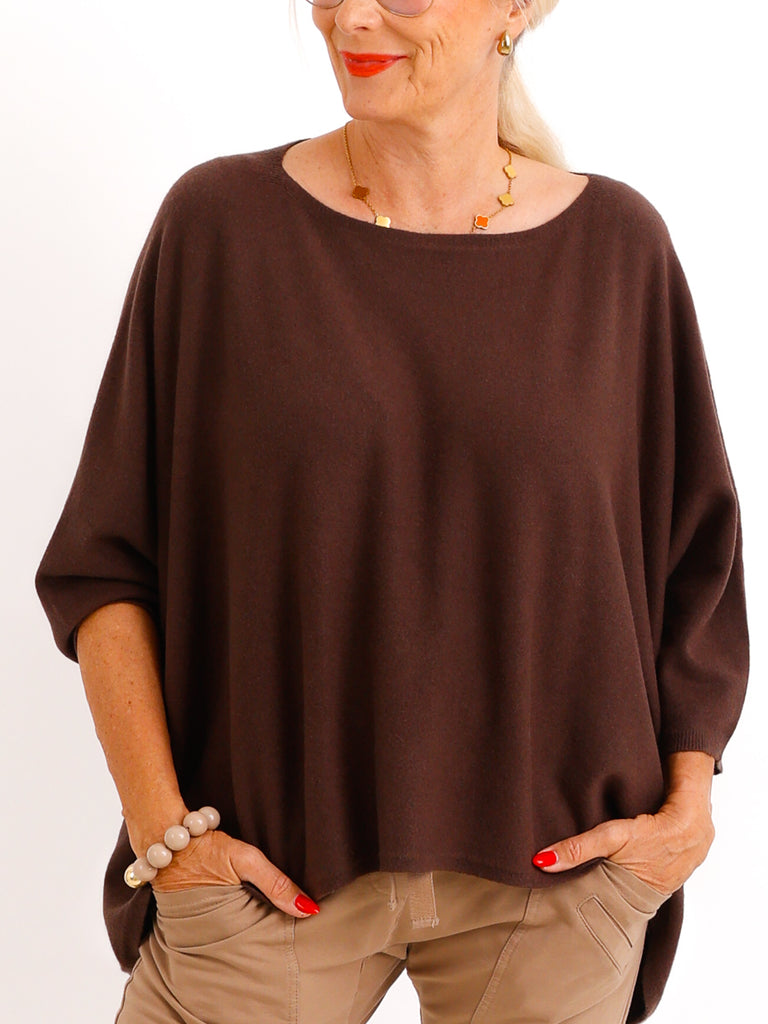 Oversize-Feinstrickpullover EVELIS – federleicht mit überschnittenen Schultern – ca. Gr. 38–44