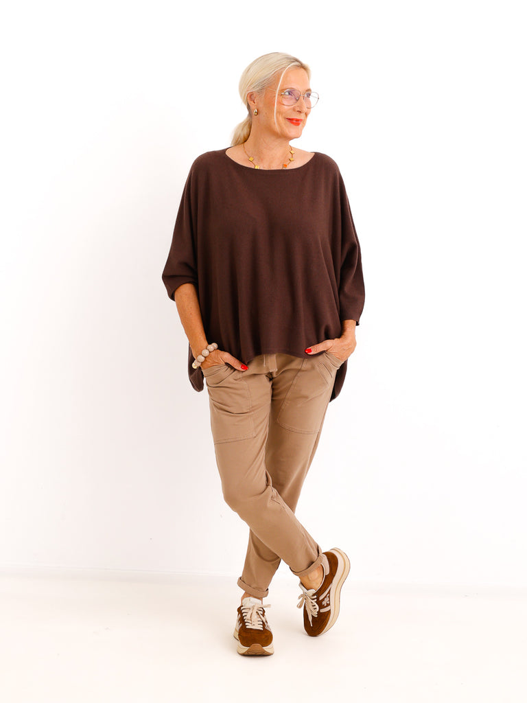 Oversize-Feinstrickpullover EVELIS – federleicht mit überschnittenen Schultern – ca. Gr. 38–44