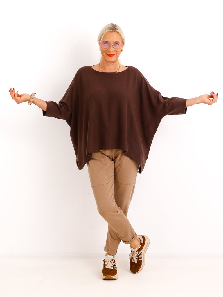 Oversize-Feinstrickpullover EVELIS – federleicht mit überschnittenen Schultern – ca. Gr. 38–44