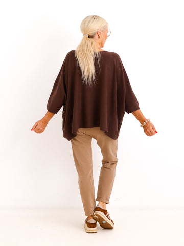 Oversize-Feinstrickpullover EVELIS – federleicht mit überschnittenen Schultern – ca. Gr. 38–44