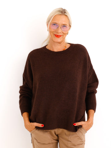 Oversize Pullover CIRELL – Kuscheliger Alpaka-Mix mit verlängerter Rückenpartie – Gr. 38–44