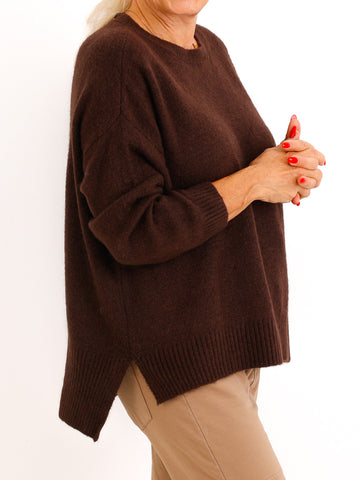 Oversize Pullover CIRELL – Kuscheliger Alpaka-Mix mit verlängerter Rückenpartie – Gr. 38–44