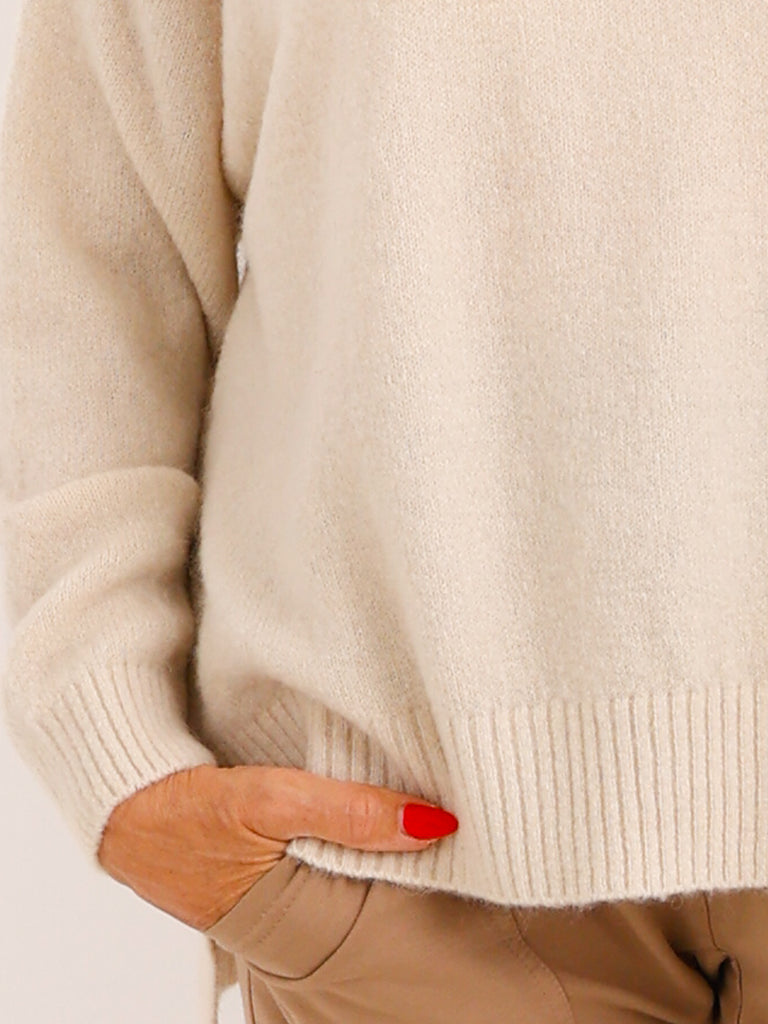Oversize Pullover CIRELL – Kuscheliger Alpaka-Mix mit verlängerter Rückenpartie – Gr. 38–44