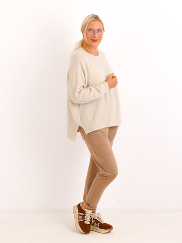 Oversize Pullover CIRELL – Kuscheliger Alpaka-Mix mit verlängerter Rückenpartie – Gr. 38–44