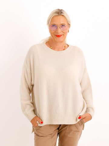 Oversize Pullover CIRELL – Kuscheliger Alpaka-Mix mit verlängerter Rückenpartie – Gr. 38–44