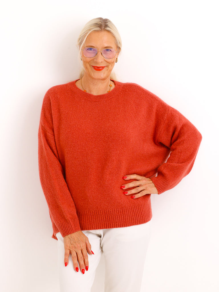 Oversize Pullover CIRELL – Kuscheliger Alpaka-Mix mit verlängerter Rückenpartie – Gr. 38–44
