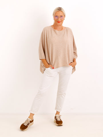 Oversize-Feinstrickpullover EVELIS – federleicht mit überschnittenen Schultern – ca. Gr. 38–44