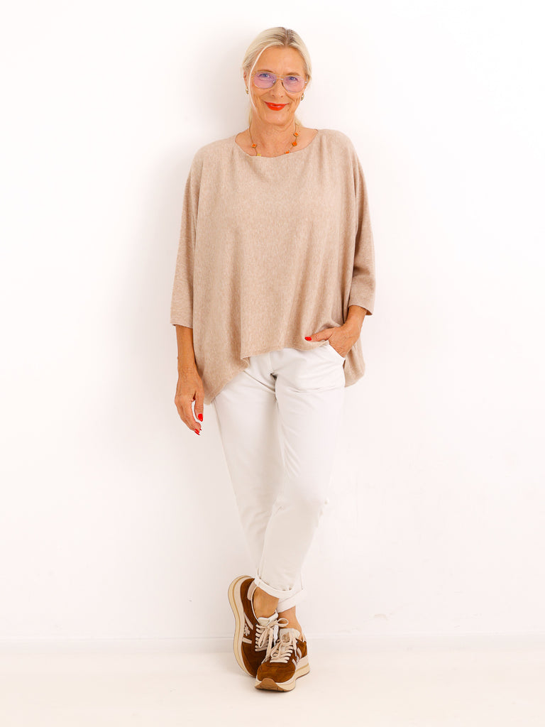 Oversize-Feinstrickpullover EVELIS – federleicht mit überschnittenen Schultern – ca. Gr. 38–44