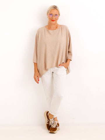 Oversize-Feinstrickpullover EVELIS – federleicht mit überschnittenen Schultern – ca. Gr. 38–44