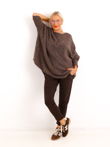 Oversize Strickpullover LINAYA – Extra weiter Kuschelstrick mit Alpaka & Wolle – Gr. 38–48