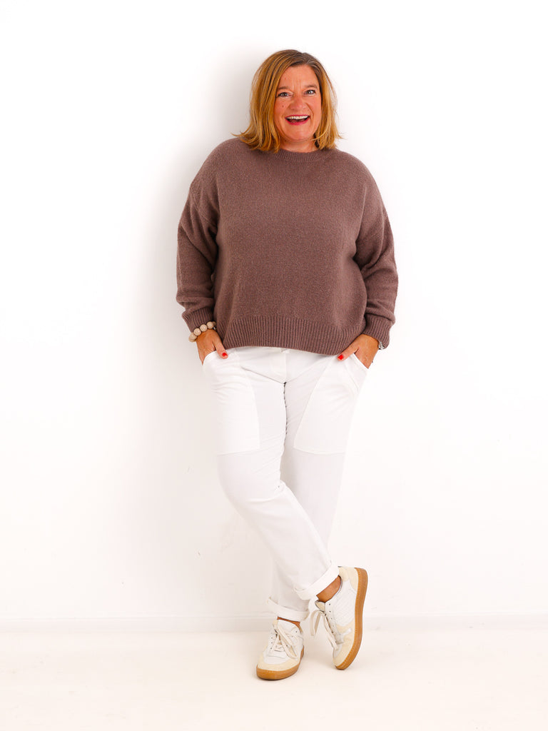 Oversize Pullover CIRELL – Kuscheliger Alpaka-Mix mit verlängerter Rückenpartie – Gr. 38–44