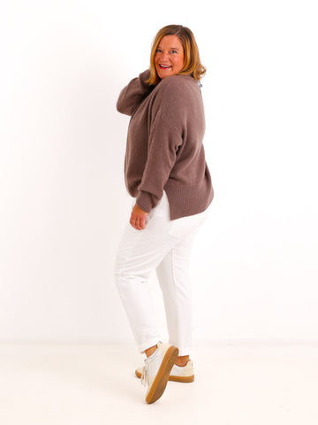 Oversize Pullover CIRELL – Kuscheliger Alpaka-Mix mit verlängerter Rückenpartie – Gr. 38–44