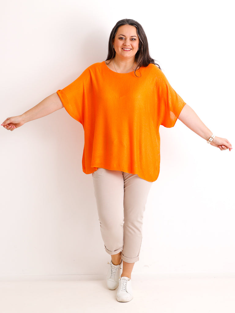 Kurzarm Pullover DELIA - Curvy One Size 40-48