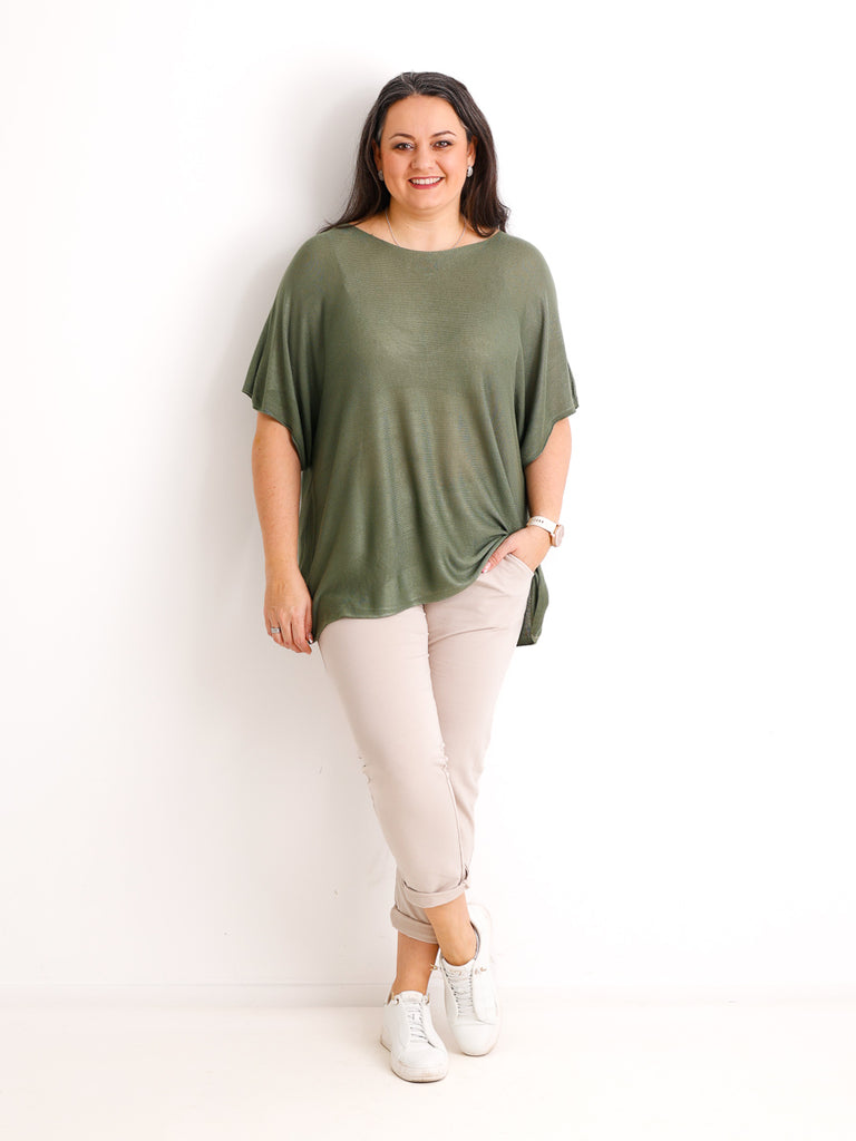 Kurzarm Pullover DELIA - Curvy One Size 40-48