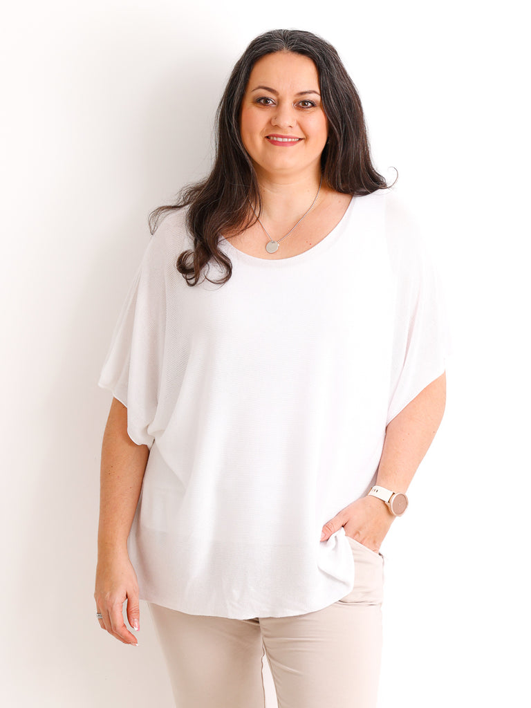 Kurzarm Pullover DELIA - Curvy One Size 40-48