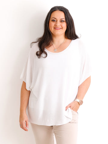 Kurzarm Pullover DELIA - Curvy One Size 40-48