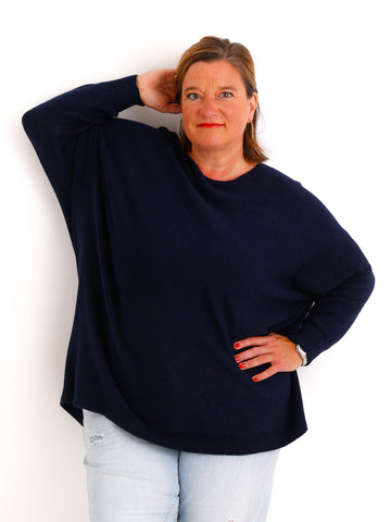 Feinstrick-Oversize-Pullover MILA.S – Wohlfühl-Schnitt – Gr. 38-48