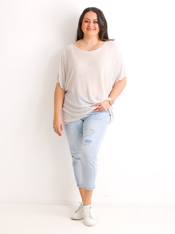 Kurzarm Pullover DELIA - Curvy One Size 40-48