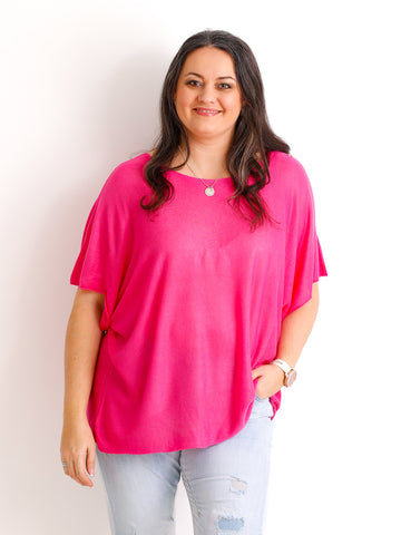 Kurzarm Pullover DELIA - Curvy One Size 40-48