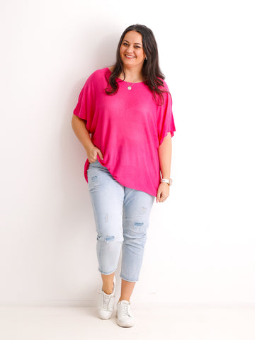 Kurzarm Pullover DELIA - Curvy One Size 40-48