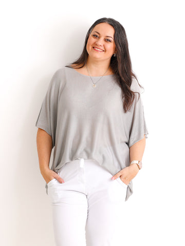 Kurzarm Pullover DELIA - Curvy One Size 40-48