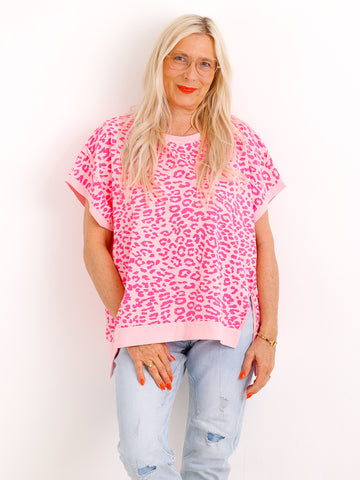 Oversize Leo-Shirt JOSEFINE.S – Sanfter Print – Gr. 38-46