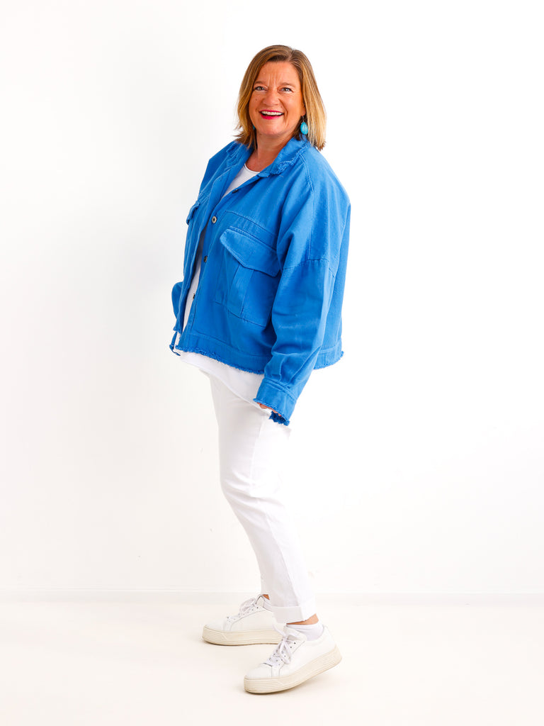 Oversize Jeansjacke ANTONIA – Boxy-Schnitt – Gr. 44/46-50