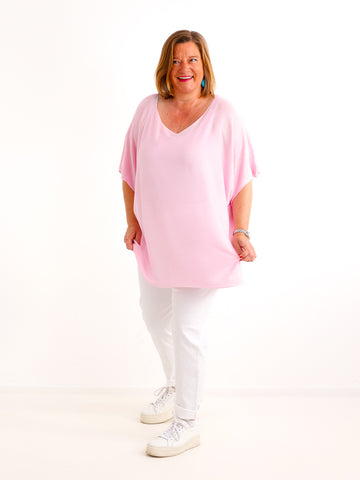 Kurzarm Pullover DELIA.S - Curvy One Size 40-48
