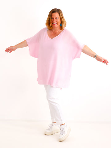 Kurzarm Pullover DELIA.S - Curvy One Size 40-48