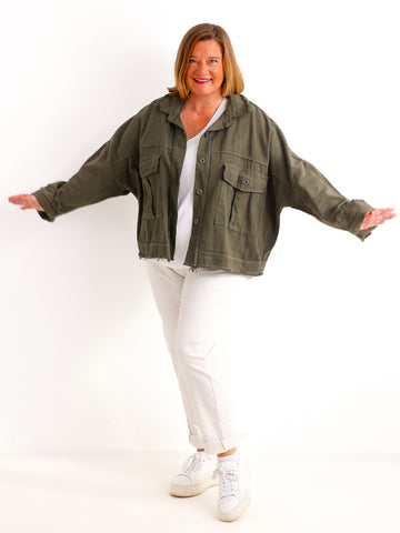 Oversize Jeansjacke ANTONIA – Boxy-Schnitt – Gr. 44/46-50