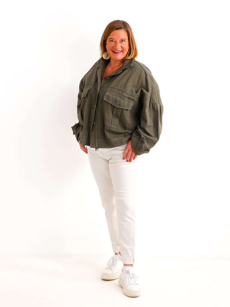 Oversize Jeansjacke ANTONIA – Boxy-Schnitt – Gr. 44/46-50