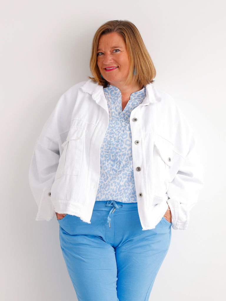 Oversize Jeansjacke ANTONIA – Boxy-Schnitt – Gr. 44/46-50