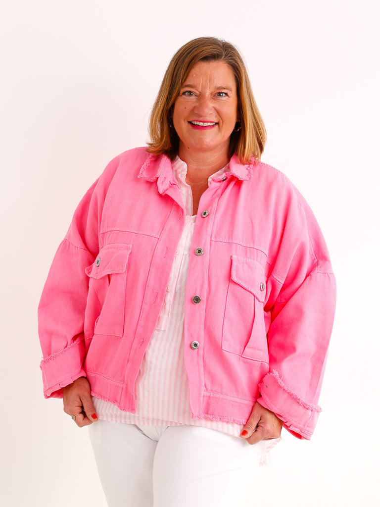 Oversize Jeansjacke ANTONIA – Boxy-Schnitt – Gr. 44/46-50