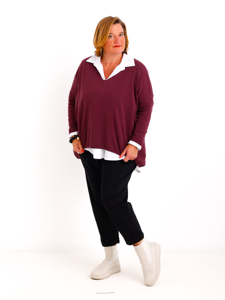 Relaxed-Fit Hose HENRY.S  – Tiefer Schritt – Jersey-Stretch – Gr. 40-46