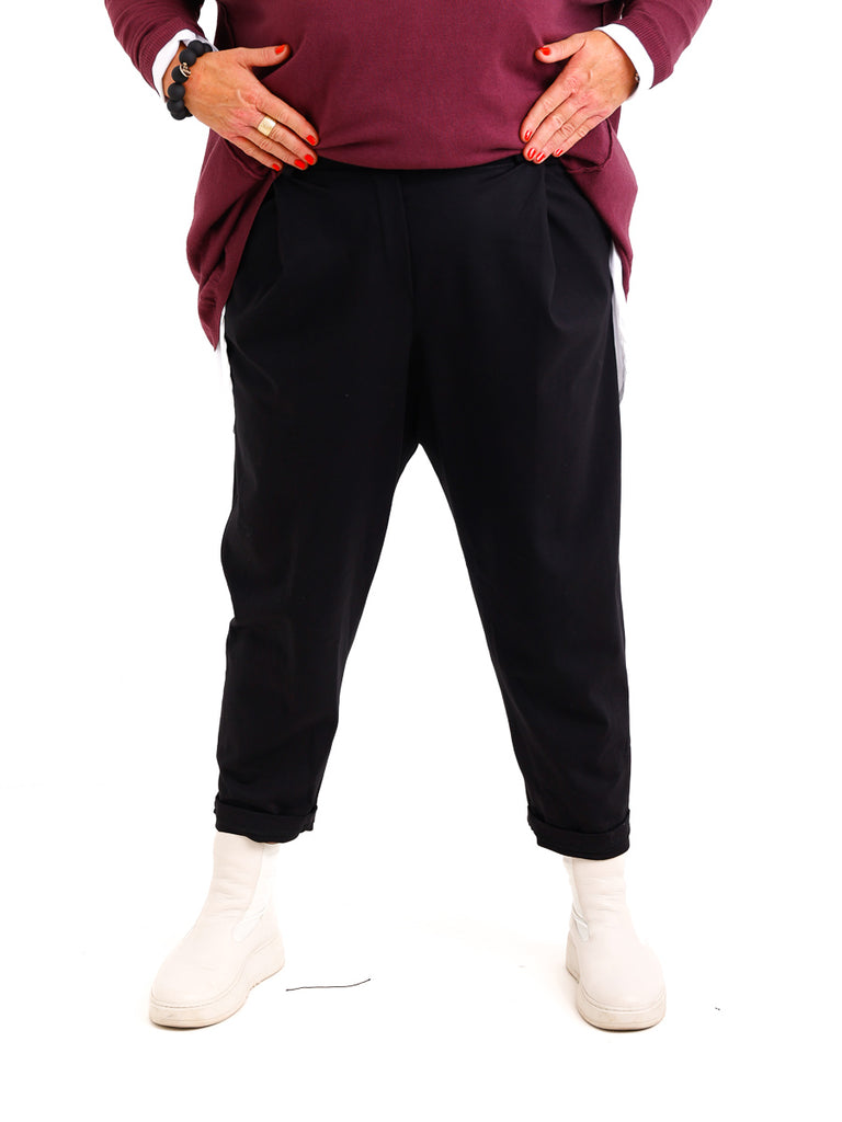 Relaxed-Fit Hose HENRY.S  – Tiefer Schritt – Jersey-Stretch – Gr. 40-46
