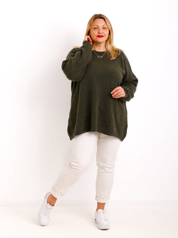 Curvy Size Strickpullover AMELIRA – Kuscheliger Oversize-Look – Gr. 42–48