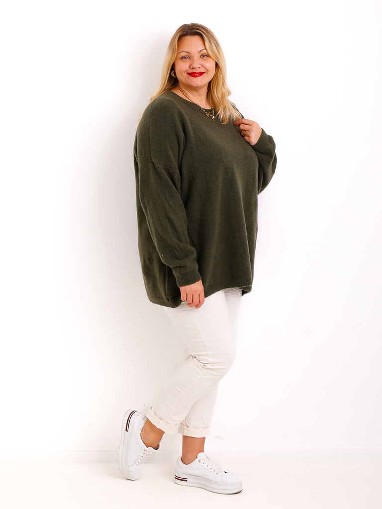 Curvy Size Strickpullover AMELIRA – Kuscheliger Oversize-Look – Gr. 42–48