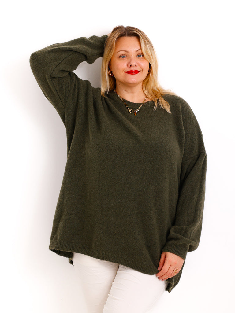 Curvy Size Strickpullover AMELIRA – Kuscheliger Oversize-Look – Gr. 42–48