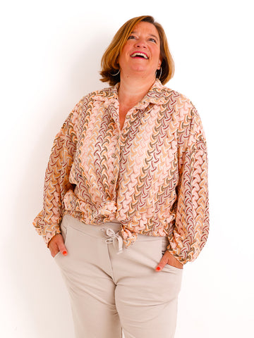 Oversize Ajour-Bluse NAOMI.S – Feine Lace-Struktur – Fließender Fall – Gr. 38-48