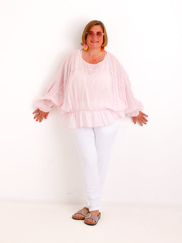 Oversize-Tunika LUNA.S – 100 % Baumwolle – Fledermausärmel – Gr. 38-48
